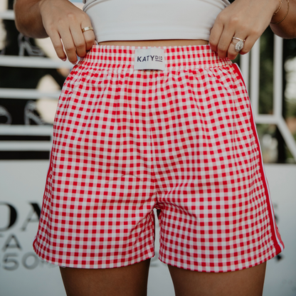 Red Plaid Boxer Shorts