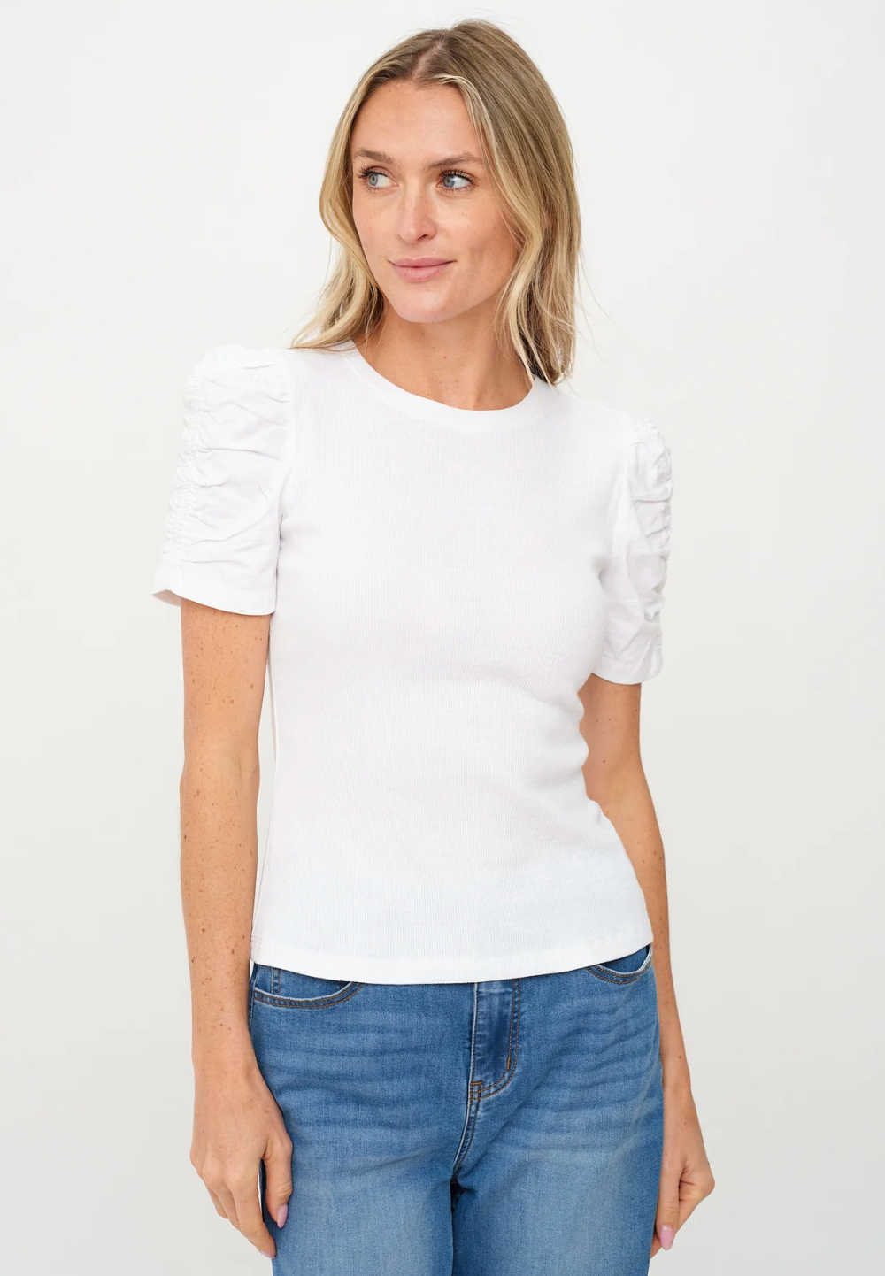 Alexandria Ribbed Ruched Sleeve