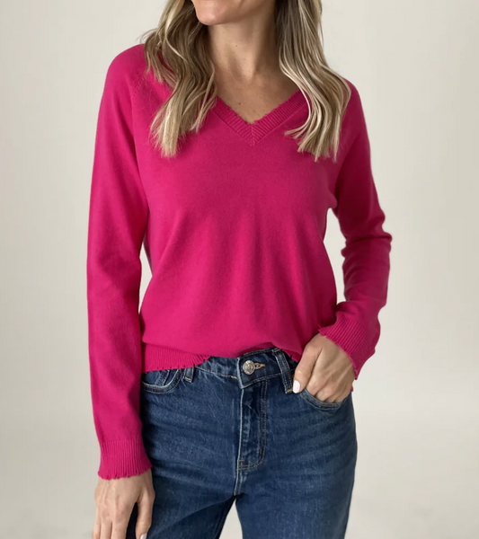 Andrea Sweater - hot pink