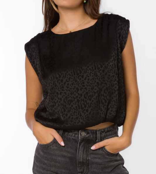 Apollo Blouse - Black Leopard