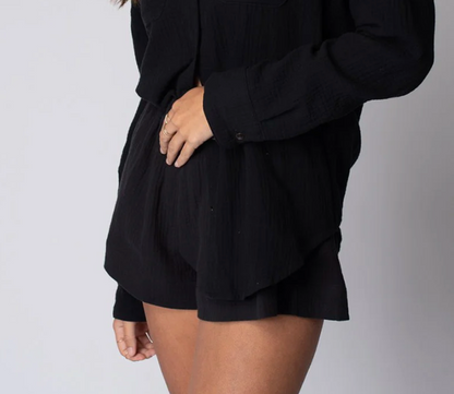 Barcelona Gauze Shorts - Black