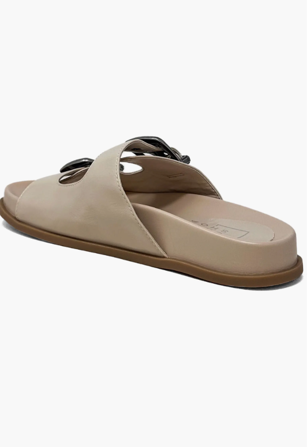 Dolly Slide Sandal, Bone