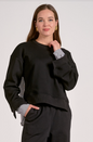 Long Sleeve Mixed Media Top