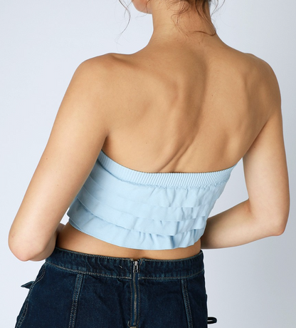 Layered Ruffle Tube Top, one size