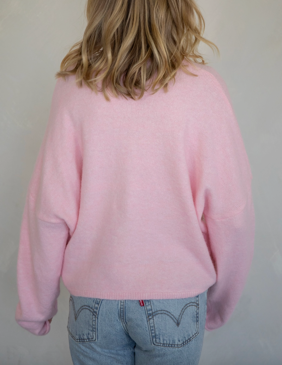 Piper Cardigan - Pink Pearl Ribbons