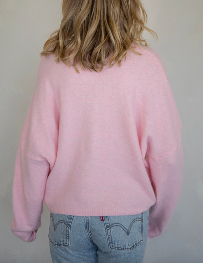 Piper Cardigan - Pink Pearl Ribbons