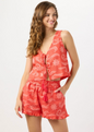 Eclipse Top & Dixi Short Set, Sol Coral