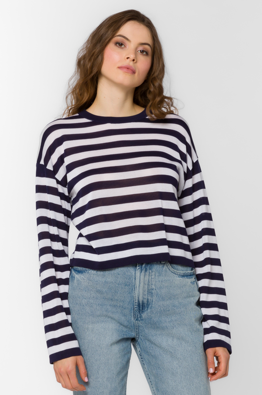 Rumi Cropped Long Sleeve, Sailor Navy