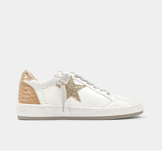 Paz Sneaker -Taupe Snake