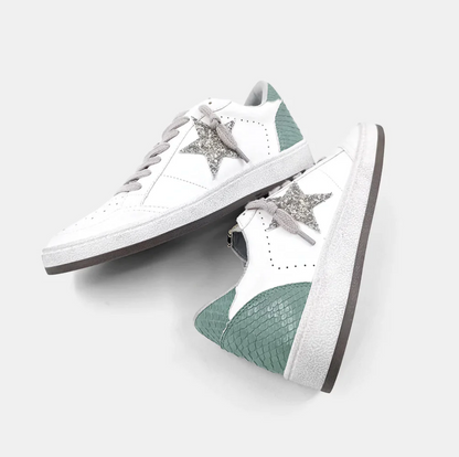 Paz Sneaker - Mint Snake