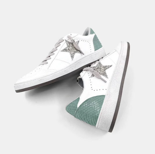 Paz Sneaker - Mint Snake