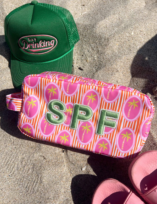 SPF Pink Palms Large Bag