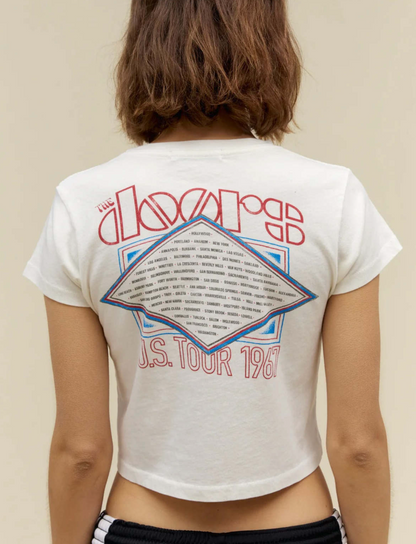 The Doors Vintage Cropped Tee, White