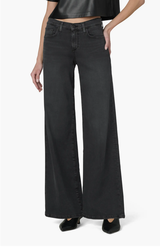 The Lou Lou Low Rise Wide Leg - Black Cat
