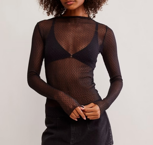 Minding My Business Top, Black