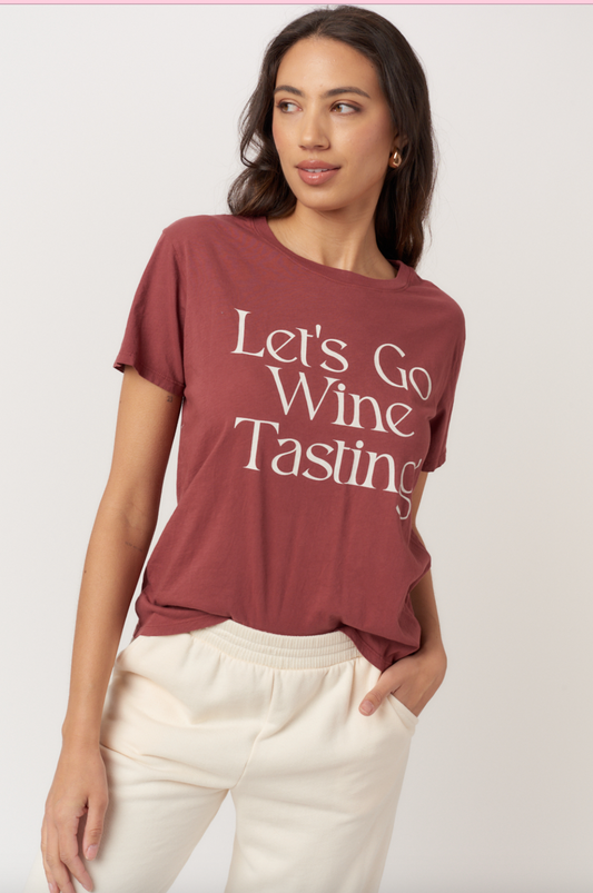 Lets Go Wine Tasting Tee, Sugar Plum