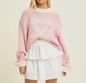 Pink Embroidered Pickleball Sweater