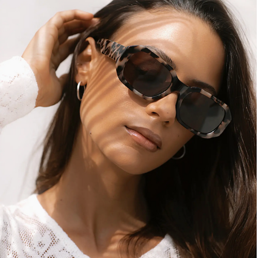 Onyx Acetate Womens Rectangular Sunglasses