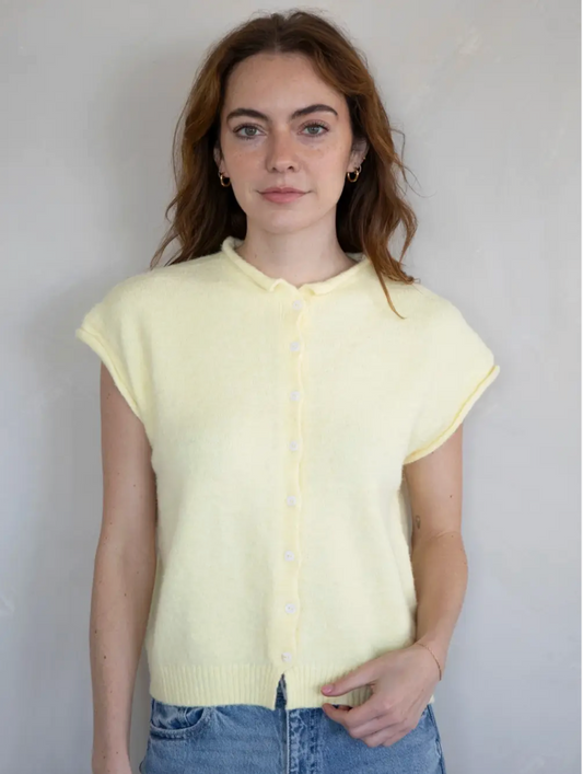 Butter Yellow Piper Vest