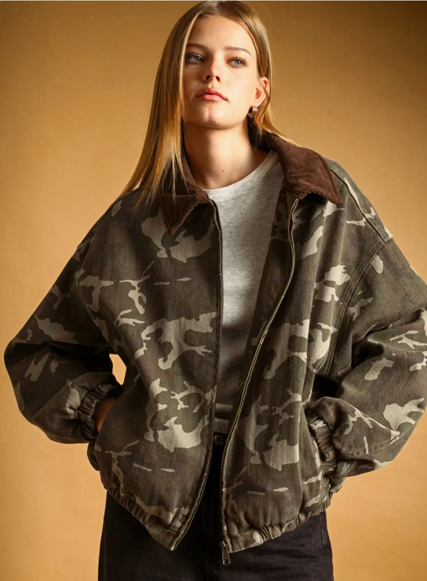Camo Bomber Jacket