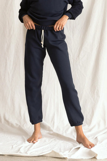Stevie Fleece Easy Sweatpant Navy