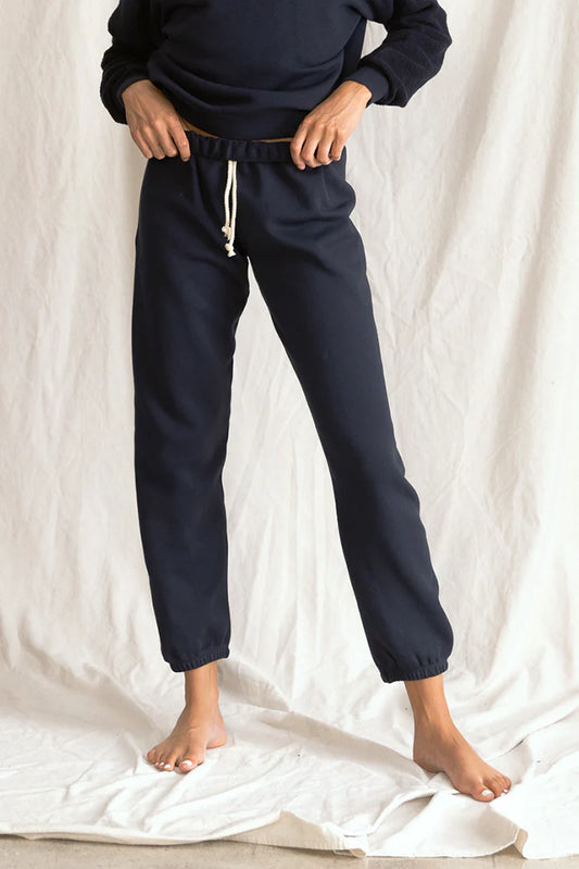 Stevie Fleece Easy Sweatpant Navy