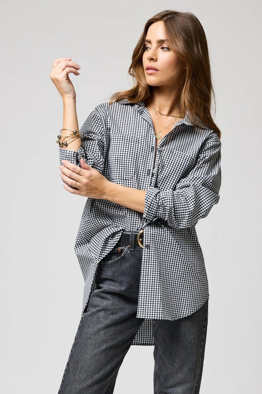 The Gingham Favorite Shirt, Black/White