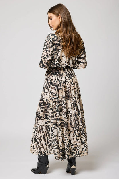 The Tiered Shirt Maxi Dress Safari