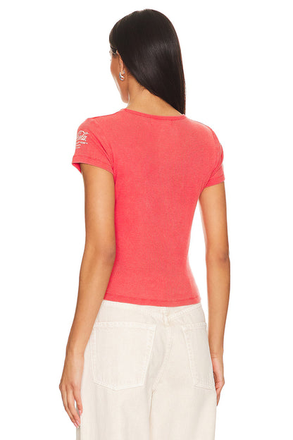 The Real Thing Baby Tee, fire red