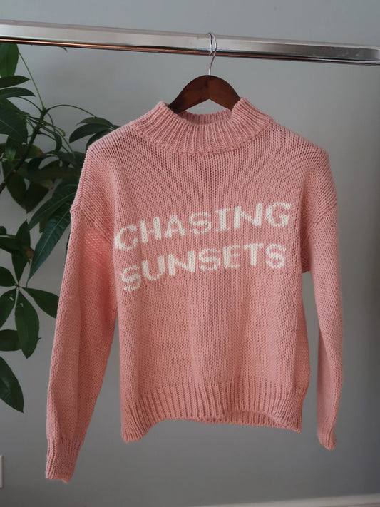 Jasmine Chasing Sunsets Pink Sweater