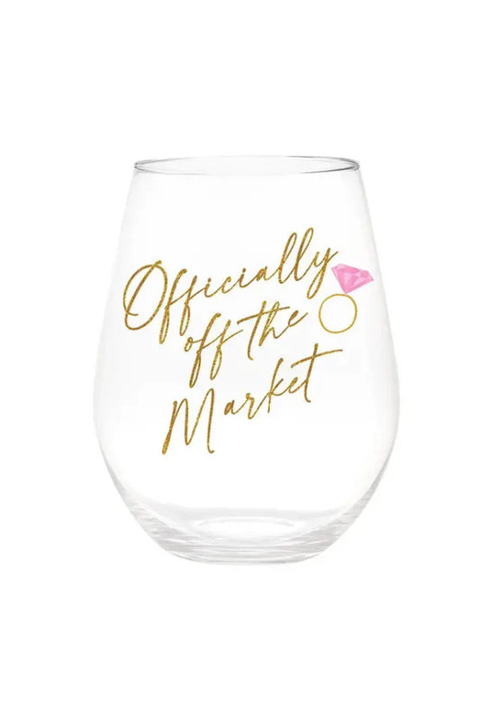 Officially Off the Market Jumbo 30oz Stemless Wine Glass
