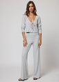 The Hygge Rib Fold Over Pants Heather