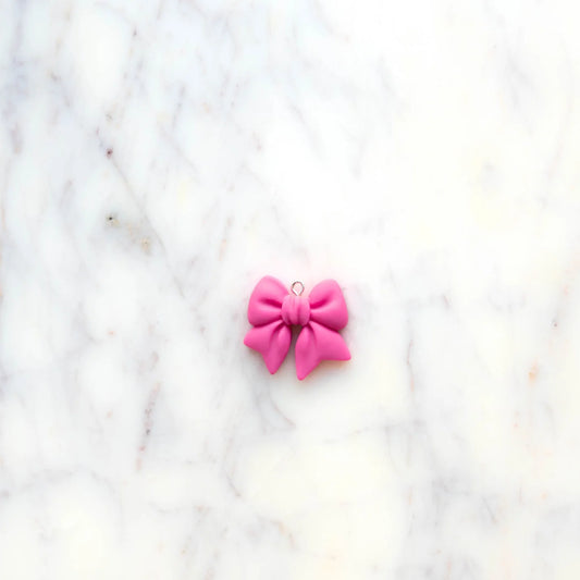 Little Stacks Charms, Large Hot Pink Bow