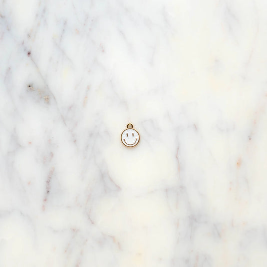 Little Stacks Charms, White Smiley