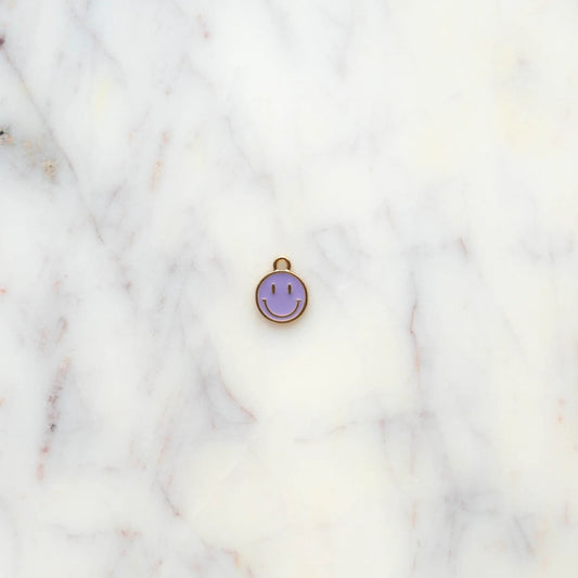 Little Stacks Charms, Purple Smiley