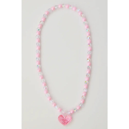 Pink Floating Heart Necklace