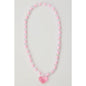 Pink Floating Heart Necklace