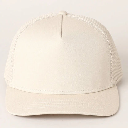 Solid Color Cotton Trucker Hat