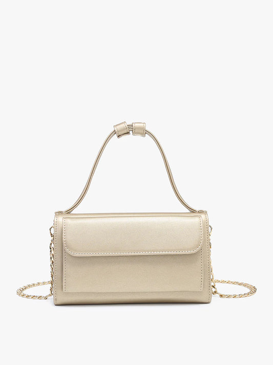 Honey Rectangle Crossbody - champagne