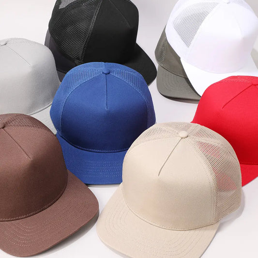 Solid Color Cotton Trucker Hat