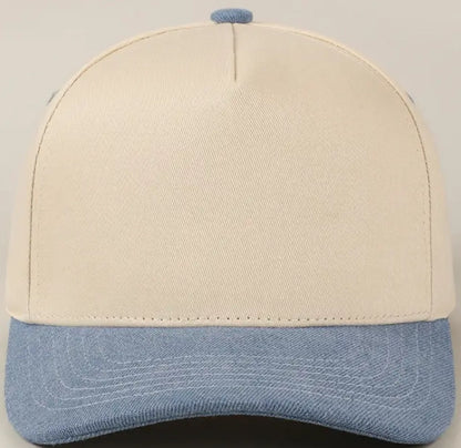 Kids Plain Two Tone Canvas Hat