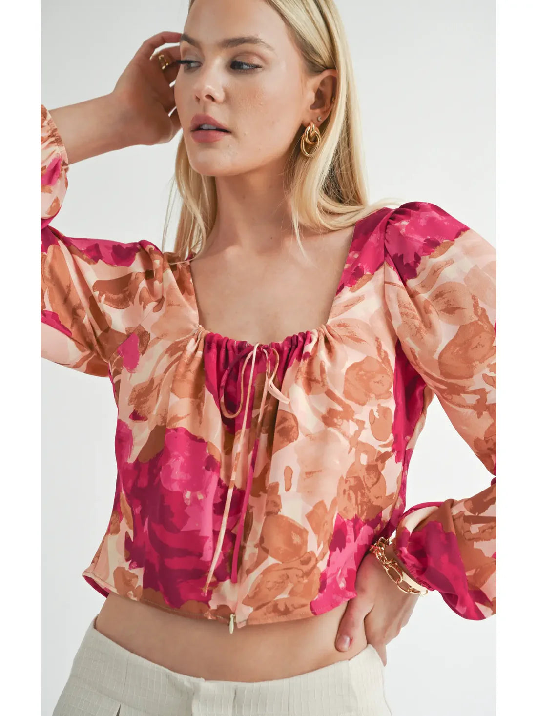 Zipped Front L/S Fuchsia