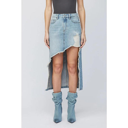 Peyton Distressed Midi Skirt