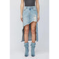 Peyton Distressed Midi Skirt