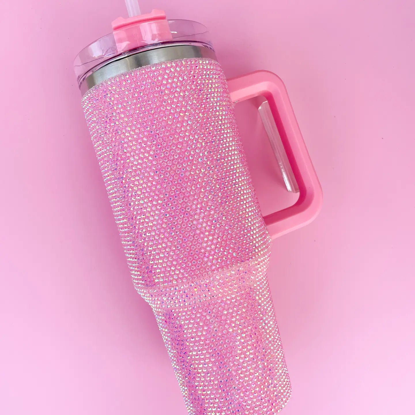 Rhinestone Light Pink 40oz Tumbler