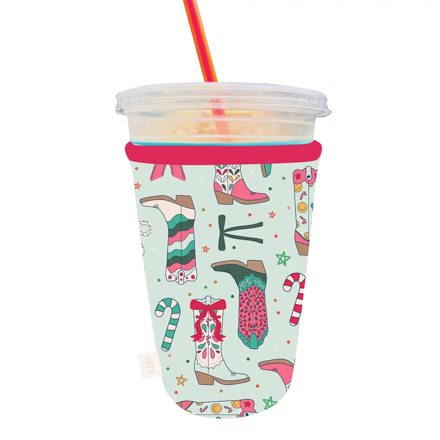 Christmas Cowgirl Boots Coffee Sleeve - small