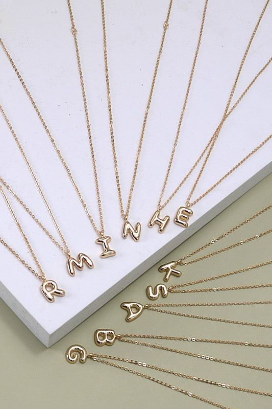 Bubble Balloon Initial Necklaces
