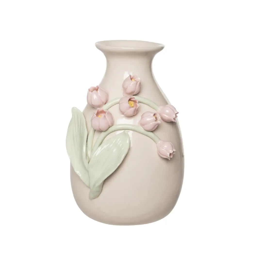 Ceramic Pink Foxglove Vase