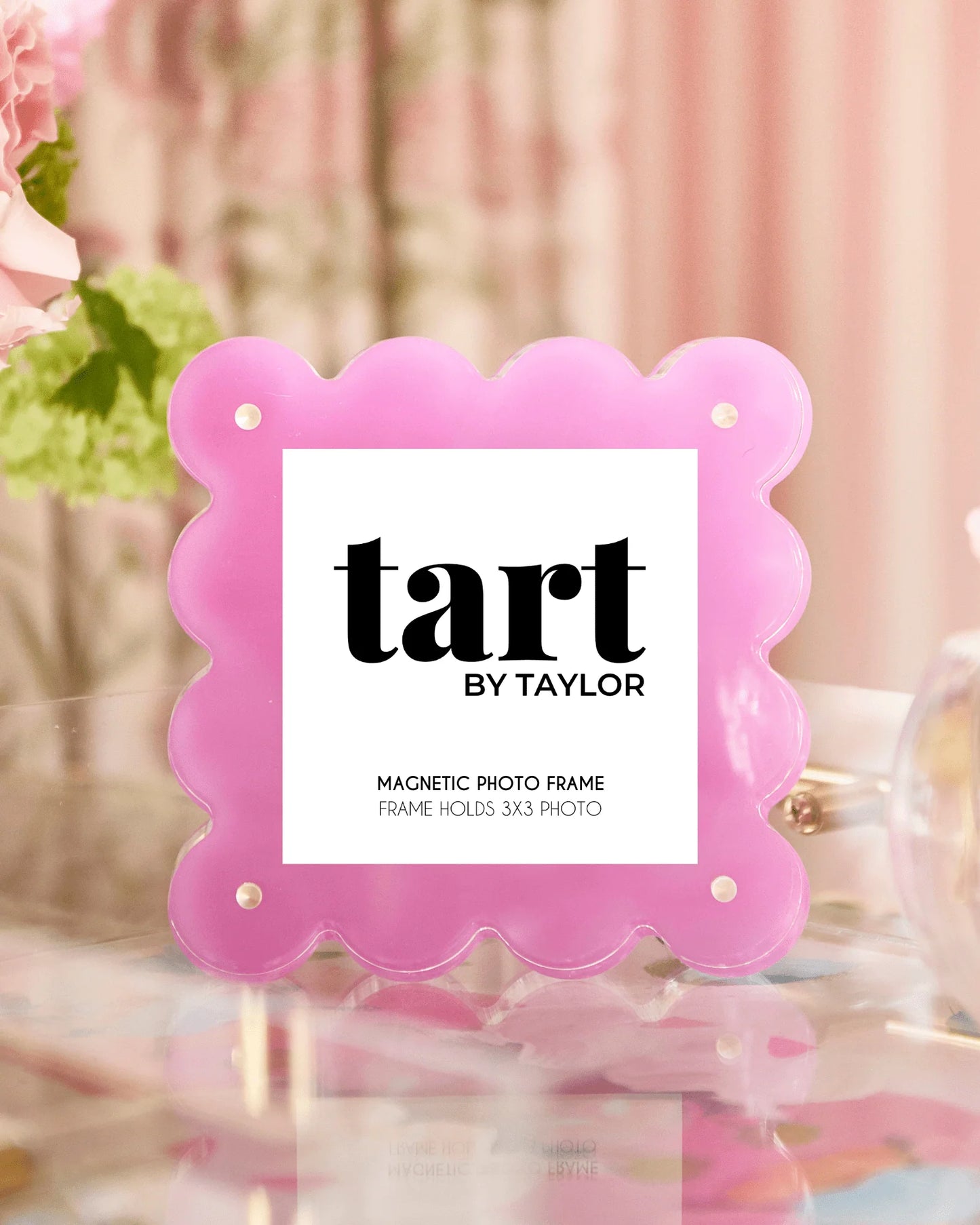 Acrylic Square Picture Frame- Fuchsia