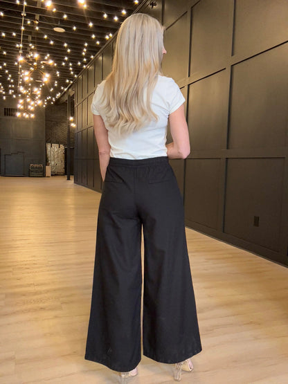 Temple Wide Leg Pant Oxford